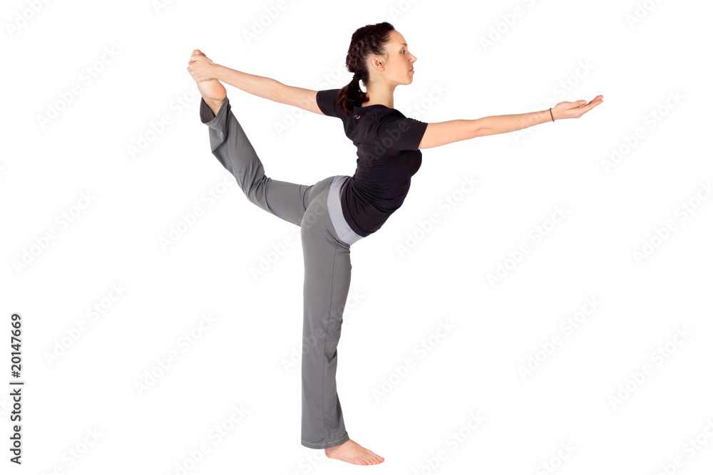 Woman Practicing Yoga Asana Woman Practicing Yoga Asana