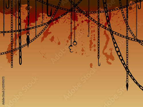 Chains and hooks background
