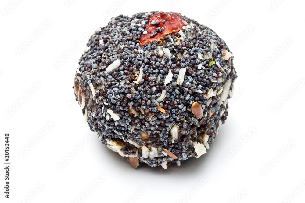 Dessert covered with poppy seeds Dessert covered with poppy seeds