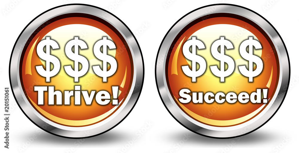 Fototapeta premium Glossy 3D Style Buttons 