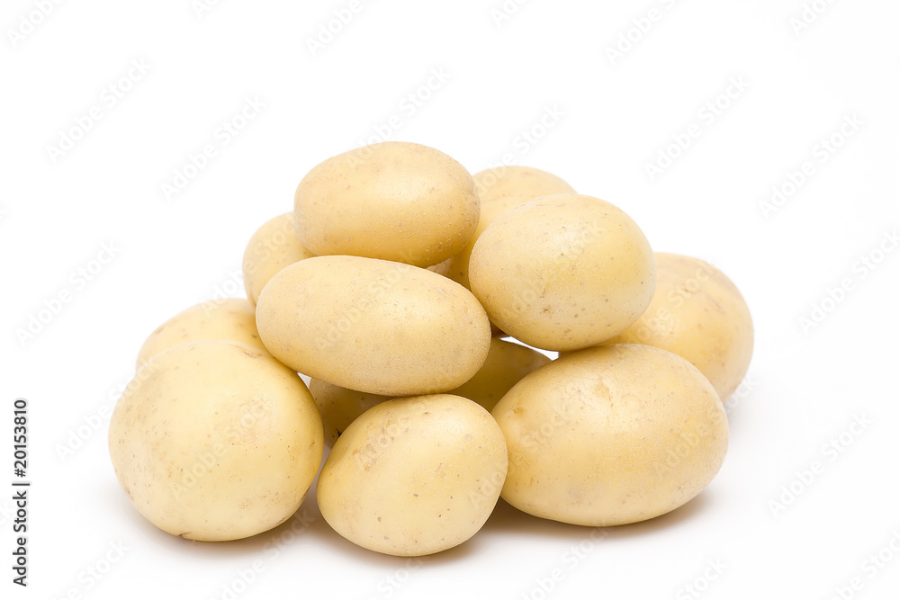 potatoes isolated on white background potatoes isolated on white background
