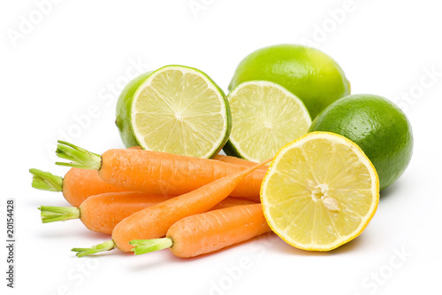 lemon, limes and carrots