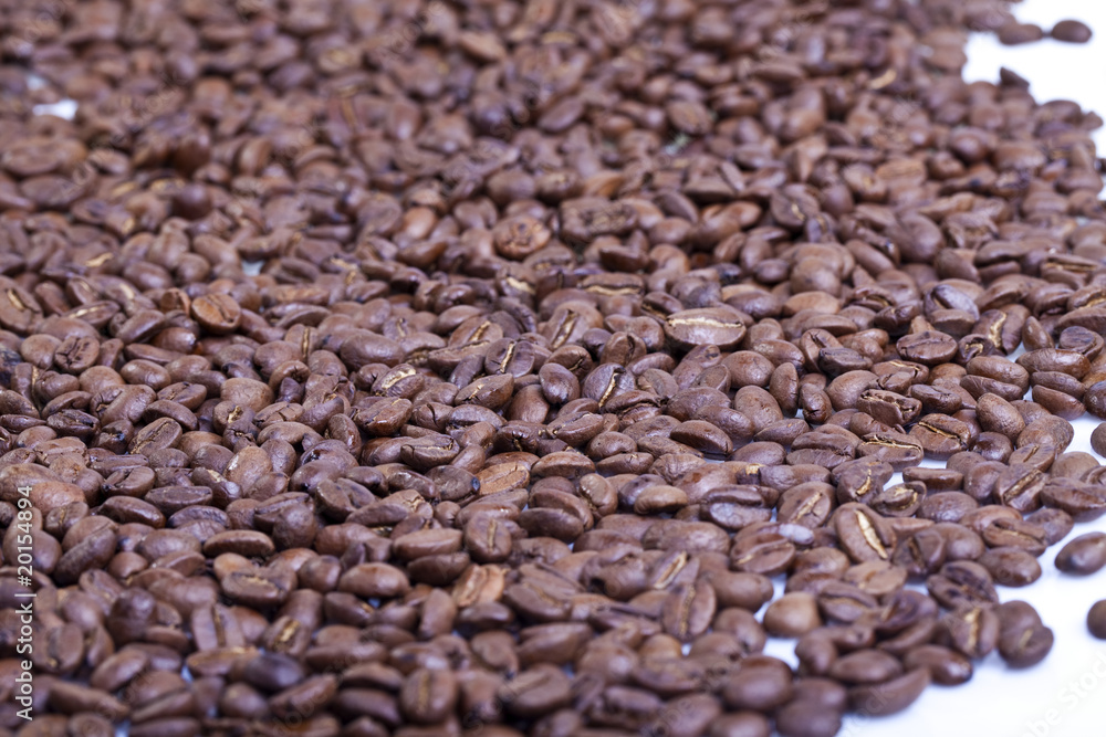 Fototapeta premium Hintergrund aus Kaffeebohnen