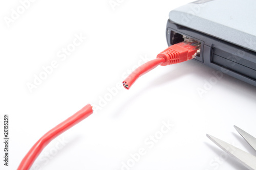 Kabel durchtrennt