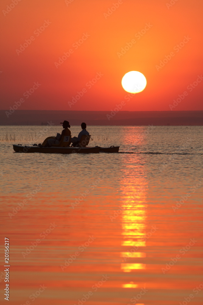 Sunset in the sea