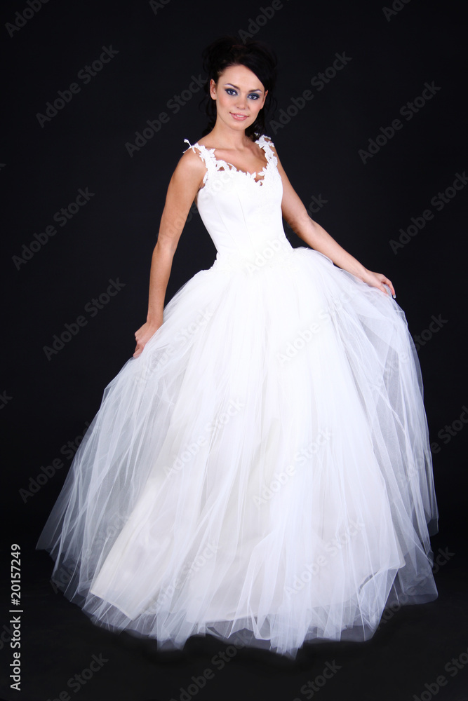 Full length of a beautiful woman in wedding dress Full length of a beautiful woman in wedding dress