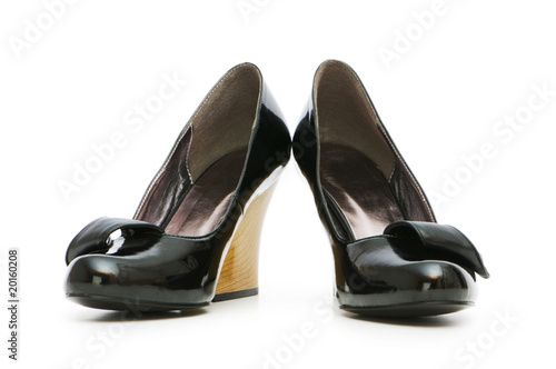 Woman shoes isolated on the white background