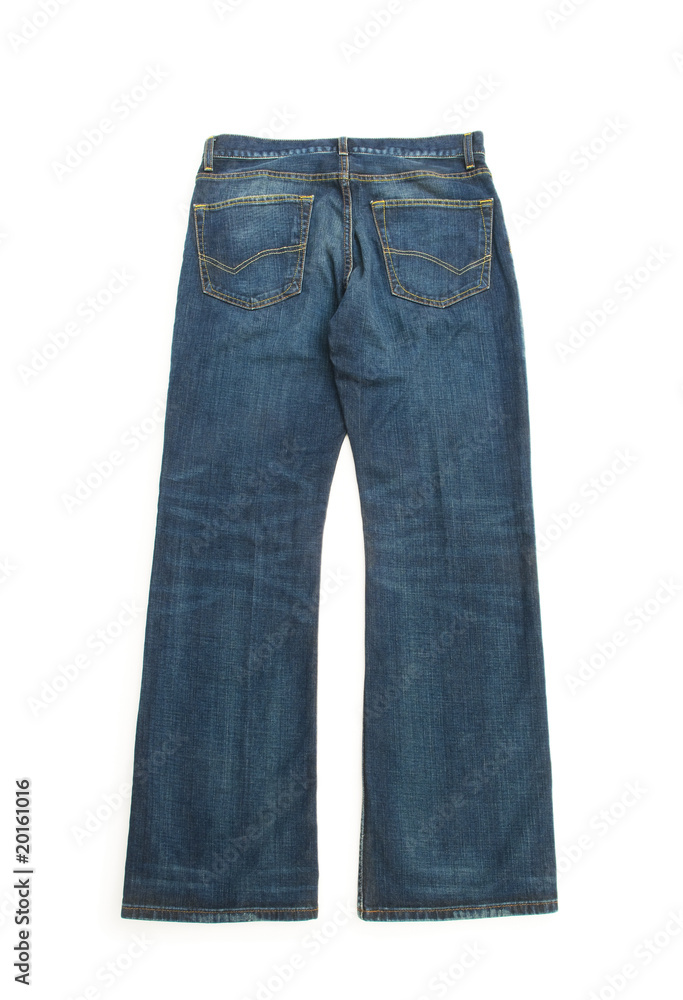 Pair of jeans isolated on the white background Pair of jeans isolated on the white background