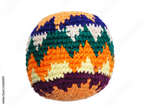 multicolored hacky sack