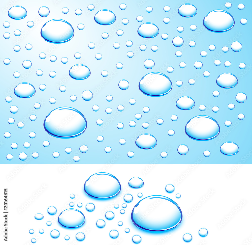 Water drops. Water drops.