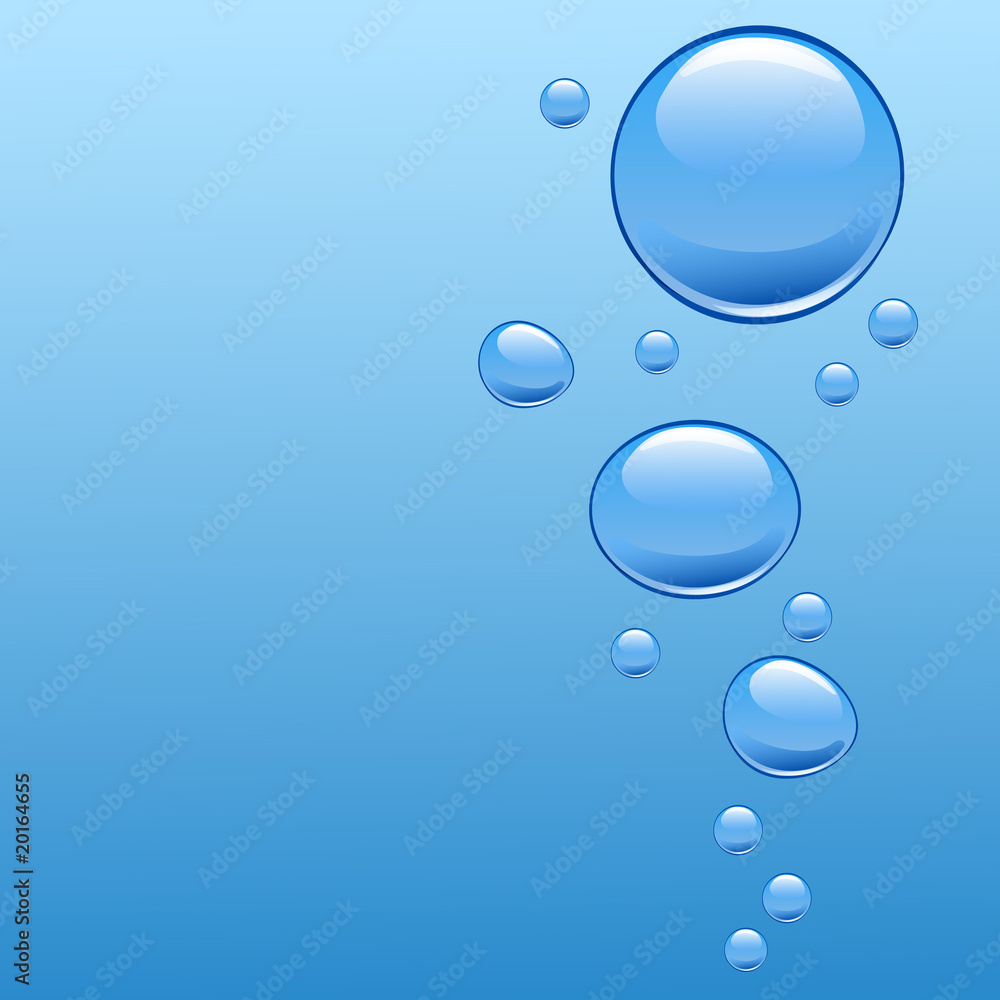 Bubbles in water. Bubbles in water.