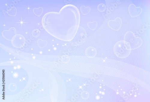 Heart full spring blue