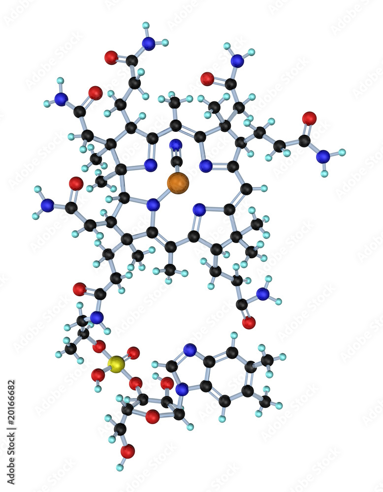 Molecule Vitamin B12 3D Molecule Vitamin B12 3D
