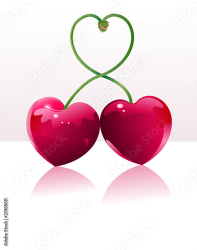 Cherry love place card