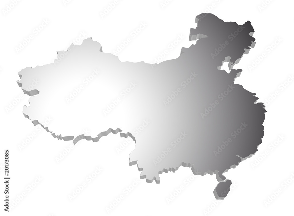 Obraz premium China Karte 3D
