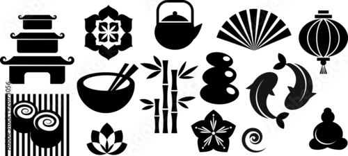 A set of orinental and Zen icons