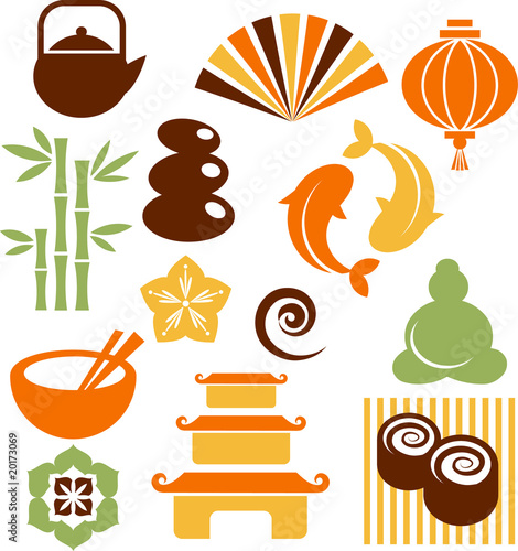 A set of orinental and Zen icons