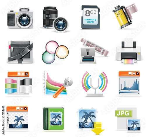 Vector photography icon set