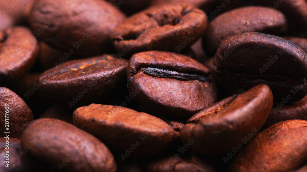 Coffee beans close-up Coffee beans close-up