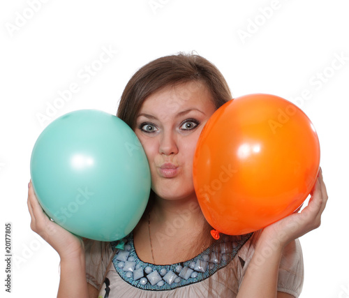 woman with balloons. © cs333