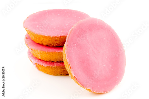 Stack pink cakes