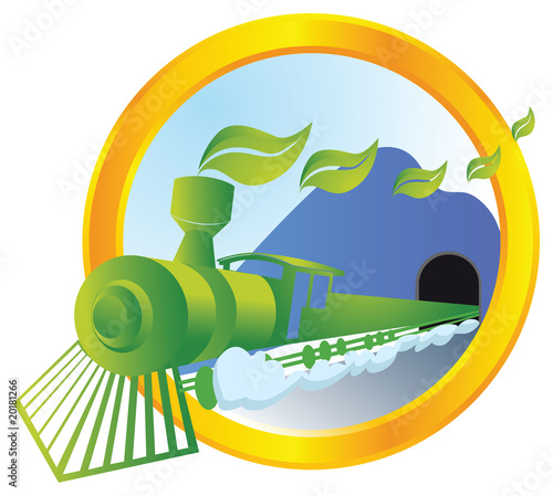 ecological transport, train running on bio energy