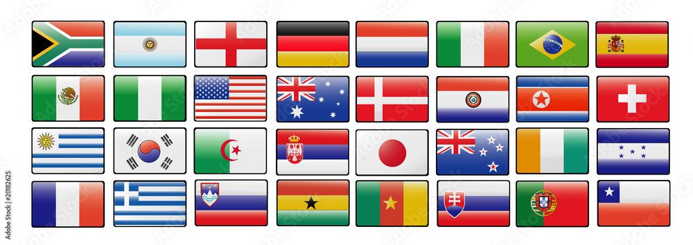 banderas del mundo Stock Vector