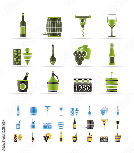 Wine Icons - Vector Icon Set