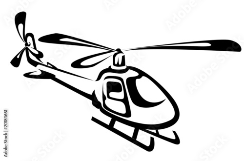 Flying helicopter