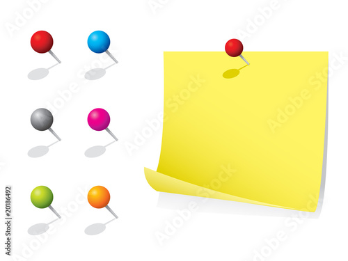 Note paper and pins