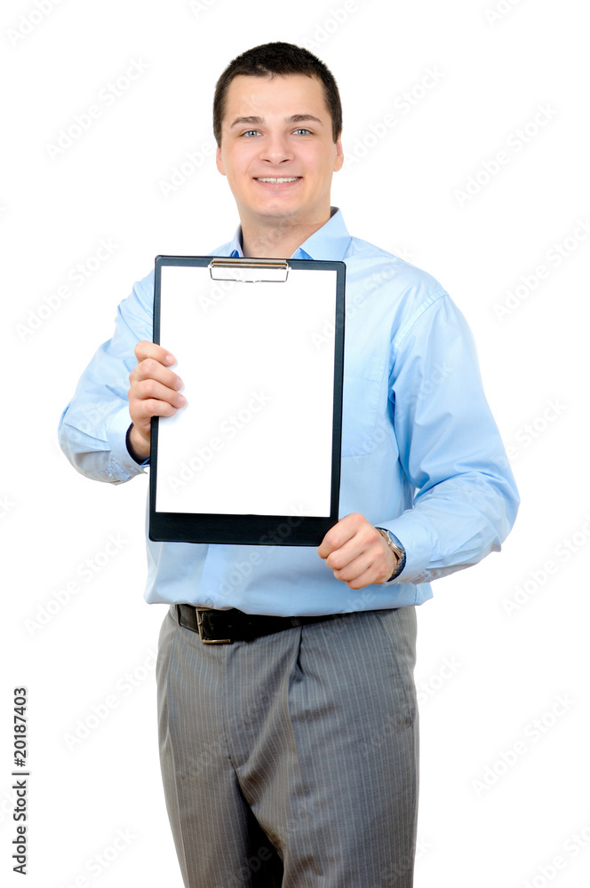 © Vitaly Raduntsev - Businessman holding clipboard © Vitaly Raduntsev - Businessman holding clipboard