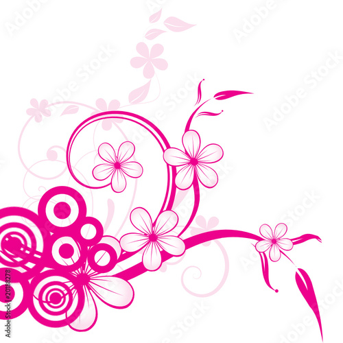 Abstract flowers background with place for your text