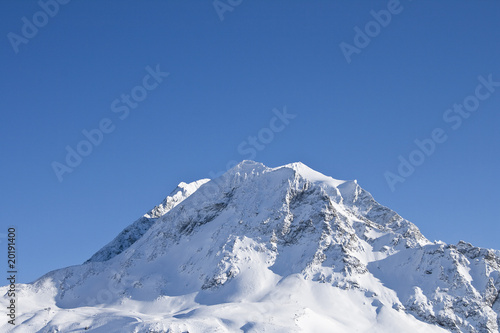 mountain under snow