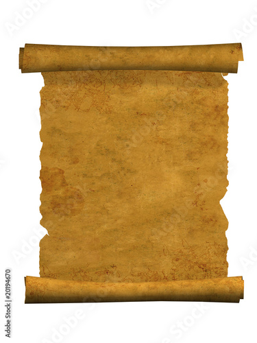 3d scroll of old parchment