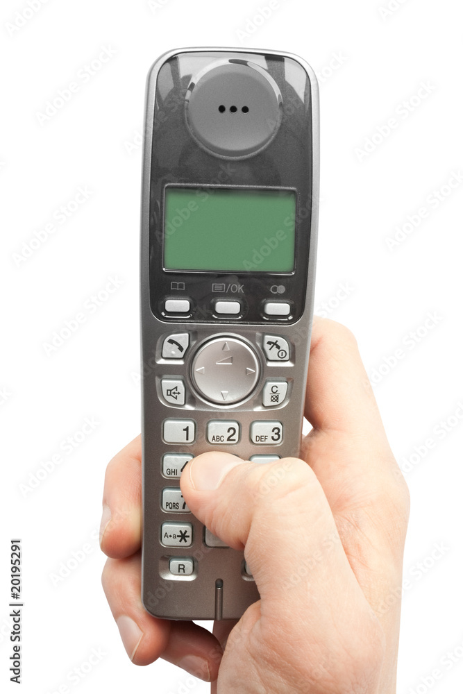 communications. finger with phone isolated communications. finger with phone isolated