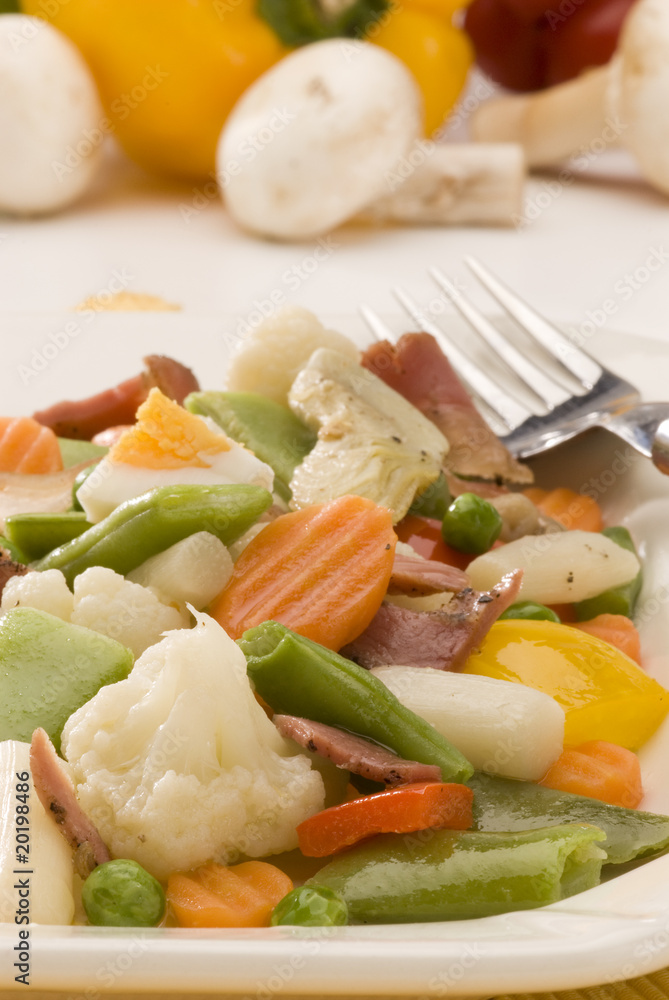 Spanish cuisine. Mixed vegetables medley. Spanish cuisine. Mixed vegetables medley.