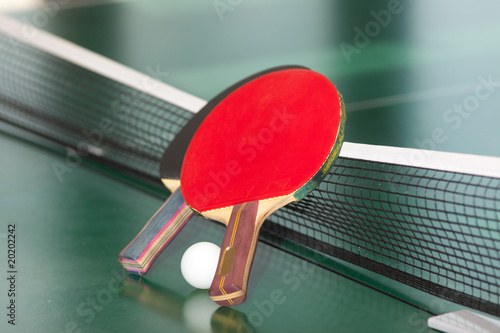 Table tennis rackets and ball