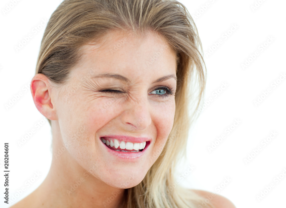 Smiling Woman winking