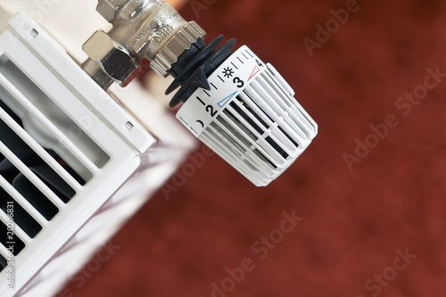 radiator thermostat, red floor