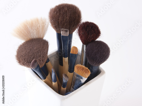 Makeup Brushes in a Jar
