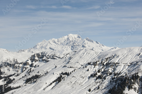 Mont Blanc sous la neige, Alpes, France © Brandelet Didier