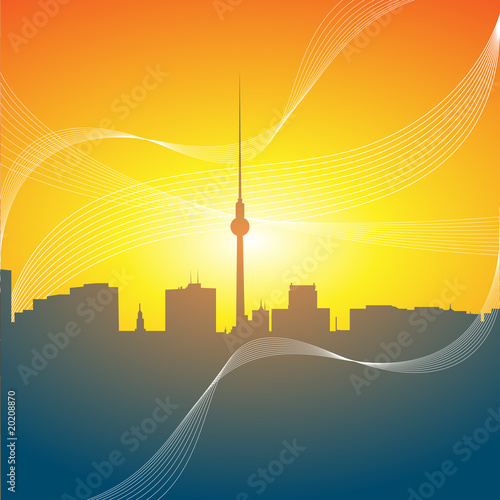 Berlin skyline in the morning