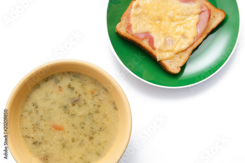 Soup and toast