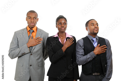 Φωτογραφία This is an image of team with hand across their chests.