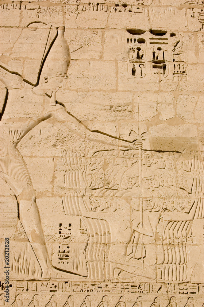 Fototapeta premium Pharoah Ramses slaughtering enemies