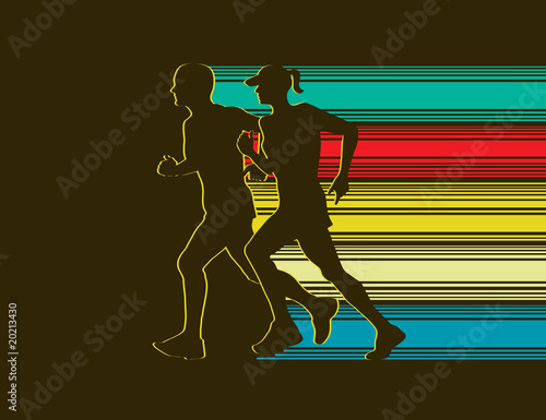 Runners - emblem for jogging club