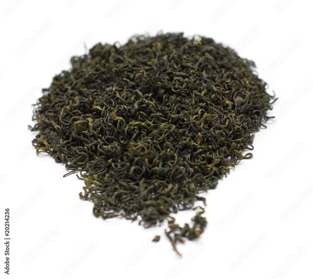 green tea isolated on white green tea isolated on white