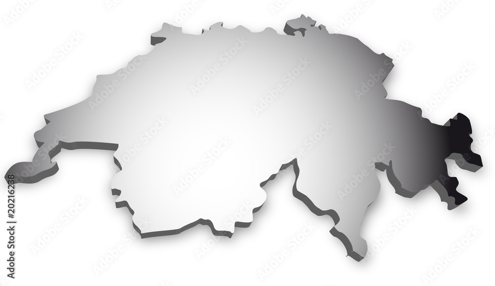Schweiz Karte 3D