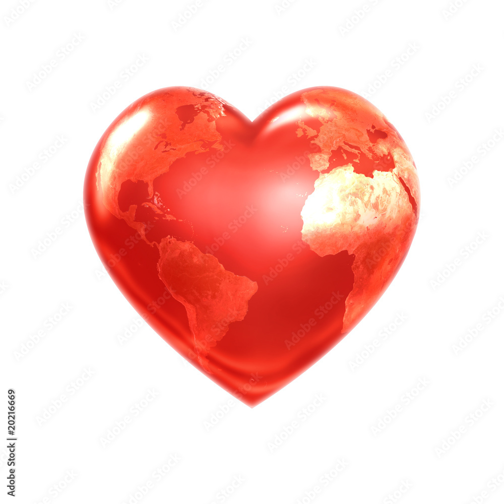 World heart red
