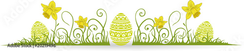 Ostern, Osterglocken, Narzissen, Ostereier, Ei, Eier